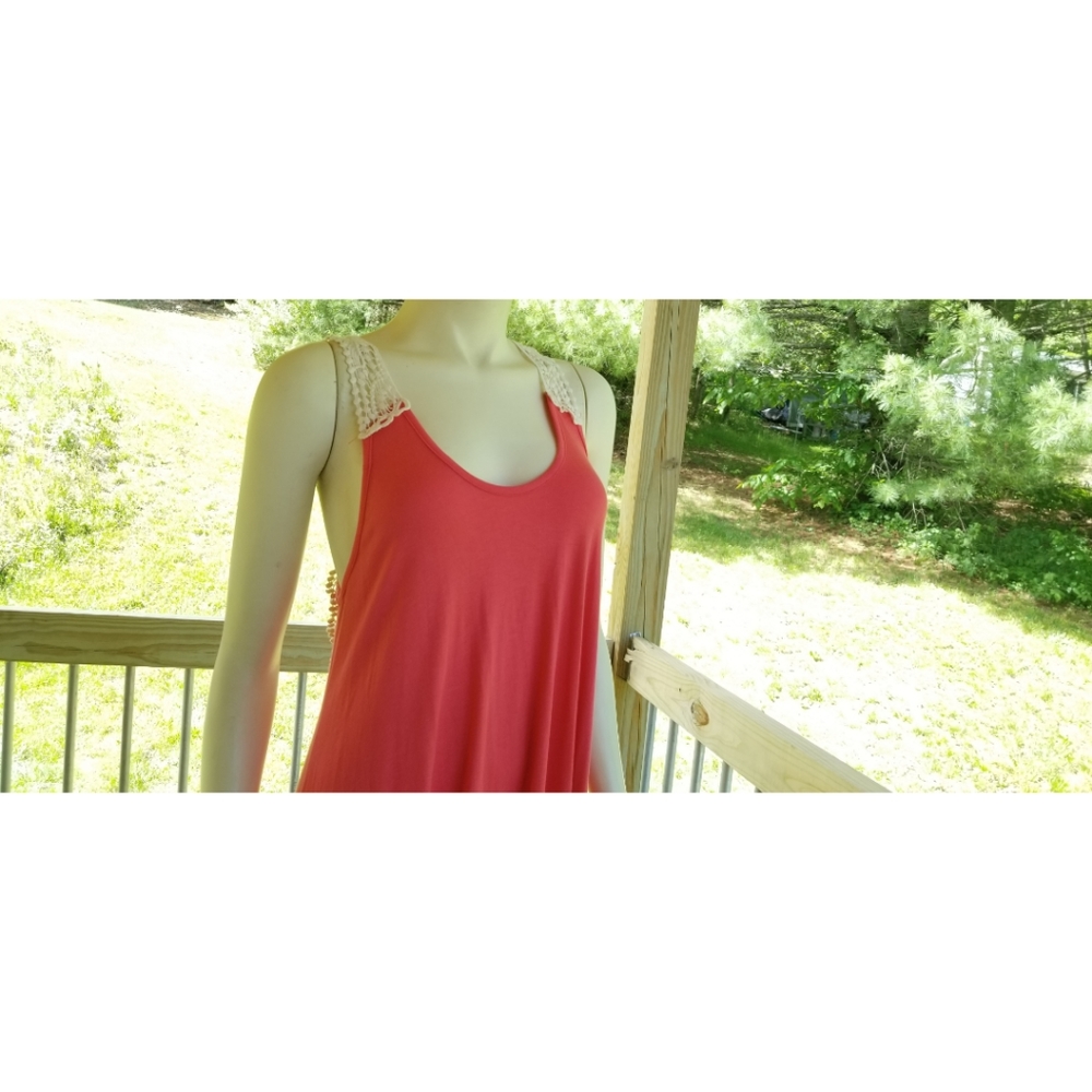 Knit Dress W/ Crochet Back Detail, Sleeveless - Picture 10 of 14
